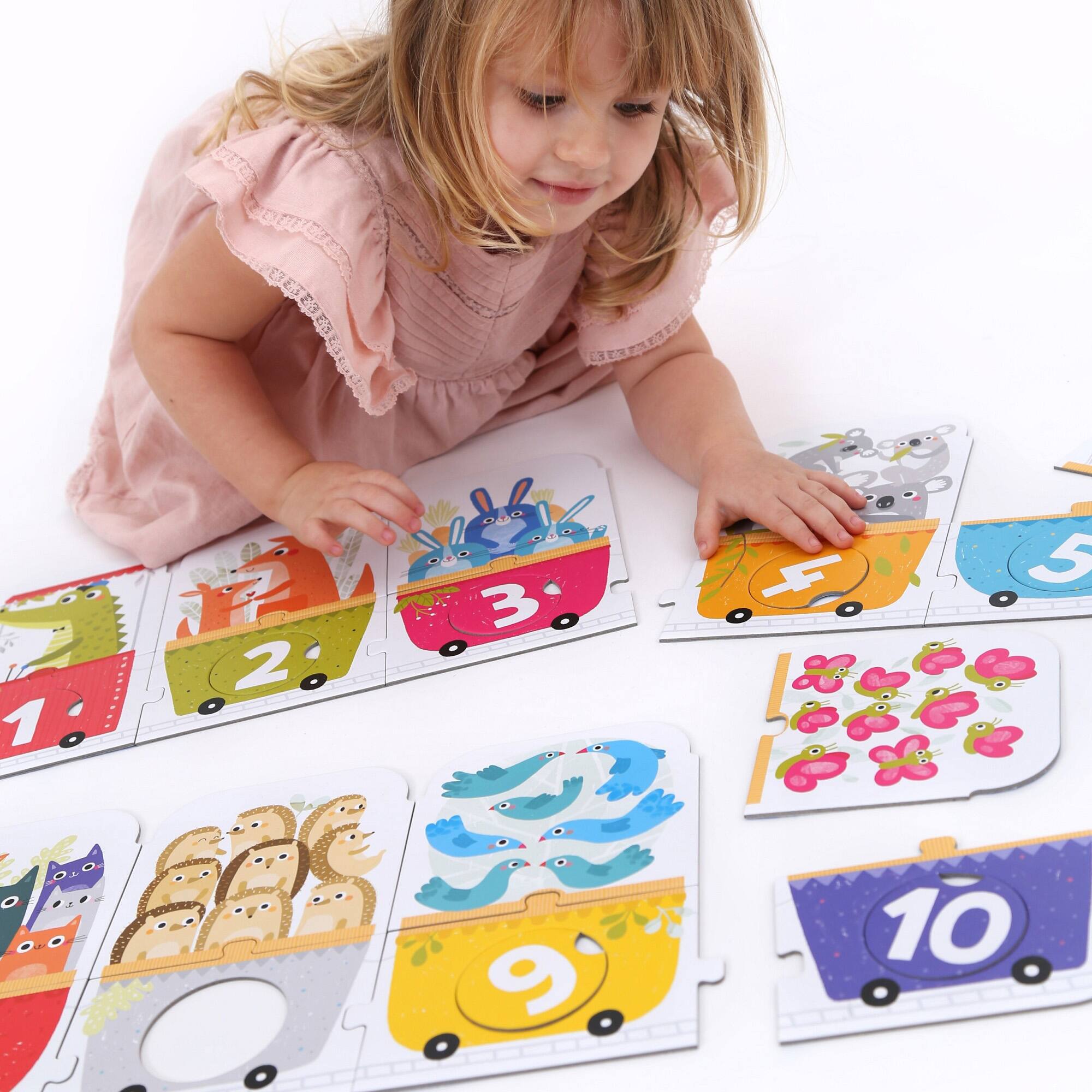Banana Panda Make-a-Match Puzzle Number Train